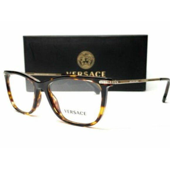 Sale! NEW! Versace Women's Dark Havana Eyeglasses!